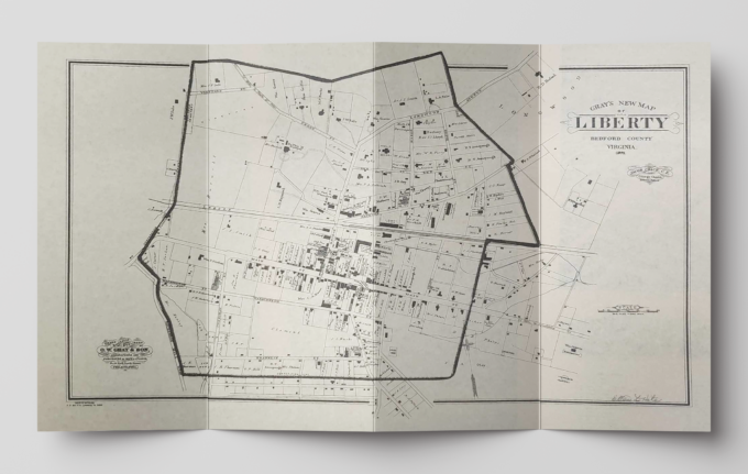 Gray's New Map of Liberty (Bedford County) - 1877